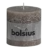 BOLSIUS RUSTIC Stumpenkerze 100 x 100 mm taupe - 4