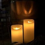 LED Kerzen Moving Flame XXL bewegliche Flamme mit Timer Funktion verschiedenen Größen (15 x 33 cm) - 2