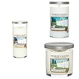 Yankee Candle Zylinder-Glaskerze, klein, Clean Cotton - 3