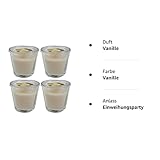 4er Set IKEA SINNLIG – Duftkerze im Glas ( Vanille) - 6