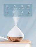 TaoTronics Aroma Diffuser 300ml Luftbefeuchter Oil Düfte Humidifier Holzmaserung LED mit 7 Farben für Yoga Salon Spa Wohn-, Schlaf-, Bade- oder Kinderzimmer Hotel - 2