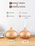 Aroma Diffuser, Mpow 300ml Aroma Diffuser Luftbefeuchter Ultraschall Vernebler und Duft Öl Verteiler mit 30ml/h Feuchtigkeitsabgabe, Raumbefeuchter mit 7 farbigen LED für Bad, Yoga, Zuhause, Babyzimmer, Büro, usw. - 8