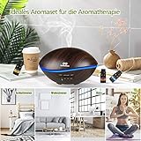 Aroma Diffuser, luftbefeuchter infinitoo 500ML Wal Design Diffusor | Raumbefeuchter Ultraschall mit 7 LED Farbwechsel für Wohnzimmer, Kinderzimmer, Schlafzimmer, Baby, SPA, Büro (WAL-Schwarz) - 2