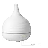 AUKEY Aroma Diffuser Ultraschall 500ml mit 7 Farben Nachtlicht ätherisches Öl Zerstäuber mit Auto-Timer Luftbefeuchter für Spa, Yoga, Schlafzimmer, Kinderzimmer, Wohnzimmer – Weiß - 2