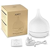 AUKEY Aroma Diffuser Ultraschall 500ml mit 7 Farben Nachtlicht ätherisches Öl Zerstäuber mit Auto-Timer Luftbefeuchter für Spa, Yoga, Schlafzimmer, Kinderzimmer, Wohnzimmer – Weiß - 5