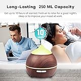 Aroma Diffuser, Avaspot 250ml Holzmaserung Aromatherapie Diffuser Ultraschall Luftbefeuchter Öle Diffusor Mit Niedrig Wasser Automatische Abschaltung, 7 Farbe LED Perfekt für Zuhause Yoga Spa - 4