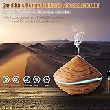 Diffuser, Aroma Diffuser infinitoo 500ML Sandduene Design Diffusor | Raumbefeuchter Ultraschall mit 7 LED Farbwechsel fuer Wohnzimmer, Baby, SPA, Buero (500ML) - 6
