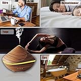 Diffuser, Aroma Diffuser infinitoo 500ML Sandduene Design Diffusor | Raumbefeuchter Ultraschall mit 7 LED Farbwechsel fuer Wohnzimmer, Baby, SPA, Buero (500ML) - 6