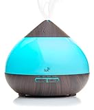 7 Farben Aroma-Diffuser Anypro 300ml Ultraschall Luftbefeuchter Holz Humidifier 
