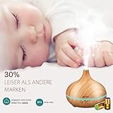 VicTsing Aroma Diffuser, 150ml Ultraschall Luftbefeuchter LED Humidifier Aromatherapie Öle Diffusor Tragbarer für Babies Kinderzimmer Haus, Auto, Wohnzimmer, Schlafzimmer, Büro, Yoga, Spa, Raum,usw. - 3