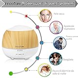 Aroma Diffuser 500ml InnooCare Luftbefeuchter Öl Ultraschall Düfte Humidifier Holzmaserung LED mit 7 Farben für Babies Kinderzimmer Haus, Auto, Wohnzimmer, Schlafzimmer, Büro, Yoga, Spa, Raum usw. - 5