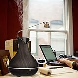 Aroma Diffuser,Simpeak 400ML Holz Vasen-Stil Essential Oil Diffusor LED Air Humidifier mit 7 LED Farben für Schönheitssalon,Spa,Yoga,Schlafzimmer,Wohnzimmer,Konferenzraum - 8