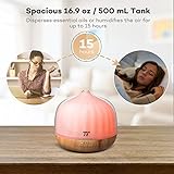 Aroma Diffuser TaoTronics 500ml Diffusor Duftlampe Luftbefeuchter Duftzerstäuber ätherisches Öl mit Fernbedienung 7 LED Farbe für Yoga Salon Spa Wohn-, Schlaf-, Bade- oder Kinderzimmer Hotel - 6