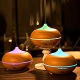 Aroma-Diffuser Anypro 300ml Ultraschall Luftbefeuchter Holzmaserung mit 7 Farben LED Licht - 3