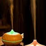 Aroma-Diffuser Anypro 300ml Ultraschall Luftbefeuchter Holzmaserung mit 7 Farben LED Licht - 6