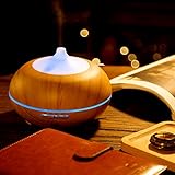 Aroma-Diffuser Anypro 300ml Ultraschall Luftbefeuchter Holzmaserung mit 7 Farben LED Licht - 7