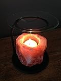 Öllampe/Teelichthalter/Duftlampe/Stövchen aus natürlichem Himalaya-Salzstein, auch für Duftwachs von Yankee Candle, aus der Klass Home Collection® - 4