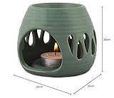 Pajoma Keramik Duftlampe “Simlpe“ in Grün, Höhe 8 cm - 3