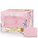 Yankee Candle Teelichter-Kerzen, Snowflake Cookie, 12er-Packung