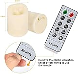 Kohree 6 LED Flammenlose Kerzen mit Fernbedienung, Batteriebetriebene Kerze, LED Kerze mit Timer für Weihnachtsdeko, Hochzeit, Geburtstags, Party - 10