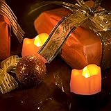 Erosway Flammenlose Kerzen, realistisch Flackernde LED Teelichter elektrische Kerzen, 300 Stunden Nonstop Leuchten mit Fernbedienung und 2/4/6/8 Stunden-Timer. Elfenbeinfarbe. 6 Stück/Paket - 3