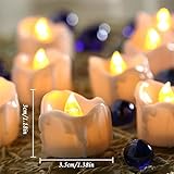 innislink LED Kerzen, LED Flammenlose Kerzen mit Timerfunktion 12pcs Teelichter Flackern Elektrische Kerze Lichter Batterie Dekoration für Weihnachtsbaum Ostern Hochzeit Party – Weiß - 7