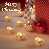 innislink LED Kerzen, LED Flammenlose Kerzen mit Timerfunktion 12pcs Teelichter Flackern Elektrische Kerze Lichter Batterie Dekoration für Weihnachtsbaum Ostern Hochzeit Party – Weiß - 9