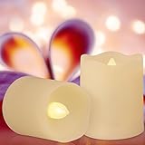9 LED Kerzen [Timer , Fernbedienung & Batterien] – 3 Modi Dimmbare Teelichter LED Votive Weihnachtskerzen für Weihnachtsbaum, Weihnachtsdeko, Hochzeit, Geburtstags, Party - 7