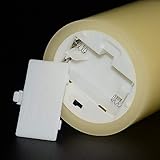 LED Kerzen,Flammenlose Kerzen 4/5/6inch Set aus 3 Echtwachs mit realistischen tanzenden LED Flammen und 10-Tasten Fernbedienung mit 2/4/6/8-Stunden Timer,300+ StundenYIWER (Elfenbein, 3×1) - 5