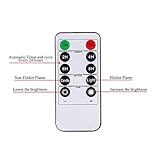 LED Kerzen,Flammenlose Kerzen 4/5/6inch Set aus 3 Echtwachs mit realistischen tanzenden LED Flammen und 10-Tasten Fernbedienung mit 2/4/6/8-Stunden Timer,300+ StundenYIWER (Elfenbein, 3×1) - 6