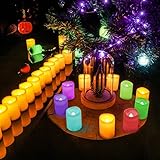 Magic Smart LED Bluetooth Kerzen Mit Handy-App Flammenlose Teelichter, flackernde Kerze, elektrische Kerzenlichter Batterie Weihnachtskerzen Deko für Weihnachten, Hochzeit, Geburtstags, Party - 5