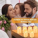 Kohree 6 LED Romantische Kerzen Bunt, Flammenlose Kerzen Farbwechsel mit Timer und Fernbedienung - 8