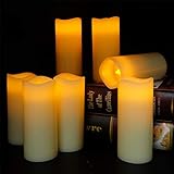 Eldnacele flammenlose Kerzen flackernde echte Wachs batteriebetriebene LED-Säule mit Fernbedienung und Timer Kerzen Elfenbein Set von 12 (D2.2″X H5″) warmes weißes Licht für die Dekoration - 6