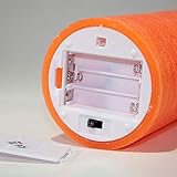 Zeitgesteuerte LED Echtwachskerze warmweiß flackernd orange - 6