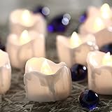 LED Kerzen, Zuoao Flammenlose Kerzen Batteriebetriebene im 12er Set mit Timerfunktion, Echt Flammen Effekt Flackernde Teelichter 6 Stunden auf und 18 Stunden Off für Weihnachtsdeko, Hochzeit, Party - 3