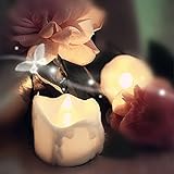LED Kerzen, Zuoao Flammenlose Kerzen Batteriebetriebene im 12er Set mit Timerfunktion, Echt Flammen Effekt Flackernde Teelichter 6 Stunden auf und 18 Stunden Off für Weihnachtsdeko, Hochzeit, Party - 3