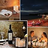 HiChili 3er Set Flammenlose LED Kerzen Echtwachskerze mit beweglicher Flamme Timerfunktion Fernbedienung Elektrische Schlafzimmer Wohnzimmer Deko für Hochzeit Hochzeit Weihnachts - 3