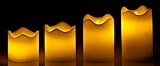 Britesta Flackerkerzen: 4 Echtwachskerzen mit beweglicher LED-Flamme, abgestuft, weiß (LED Kerzen) - 7