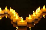 LED Kerzen, 36 LED Teelichter Kerzen flammenlos hell blinkend elektrische Gefälschte Kerze nach Hause Weihnachtsschmuck Hochzeitstisch Geschenk im Freien (warmes Gelb 1 × 36) - 4