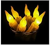 6 Stück LED Drahtlose Fernbedienung Kerzen，17,8 cm Flammenlose LED Stabkerzen Warmweiß Flame Flicker Kerzen 2*AA Batteriebetrieben,120+ Stunden Romantische Wachskerzen Kerzenlichter Leuchterkerzen - 2