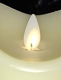 echtwachs LED Stab Kerzen elfenbein mit realer Lichtoptik und Fernbedienung - 6