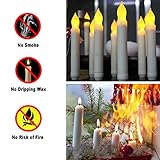 Raycare 12 Flammenlose LED Wachskerzen, Lichter, batteriebetrieben Harry Potter Kerzen für Party, Hochzeit, Kirche Dekorationen - 6