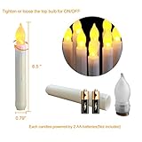 Raycare 12 Flammenlose LED Wachskerzen, Lichter, batteriebetrieben Harry Potter Kerzen für Party, Hochzeit, Kirche Dekorationen - 7