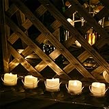 LED Teelichter Flammenlose Kerzen, Kohree 24 batteriebetriebene flackernde Kerzen, warmes Weiß - 2