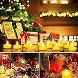 LED Kerzen, GLIME 24 LED Flammenlose Kerzen, Teelichter Flammenlose Kerzen, Batteriebetrieb Elektrische Teelichter Kerzen für Weihnachten, Geburtstag, Hochzeit, Party, Haus Dekoration 24PCS - 4