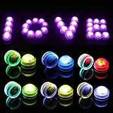 MAVIE 10 pcs 13 Farben Mini Unterwasser Teelicht LED Kerzenlicht mit 2 Fernbedienung für Hochzeit/Geburtstagsfeier/Festivalfeier/Vase/Badewanne/Aquarium - 7