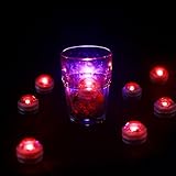 MAVIE 10 pcs 13 Farben Mini Unterwasser Teelicht LED Kerzenlicht mit 2 Fernbedienung für Hochzeit/Geburtstagsfeier/Festivalfeier/Vase/Badewanne/Aquarium - 6