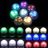 MAVIE 10 pcs 13 Farben Mini Unterwasser Teelicht LED Kerzenlicht mit 2 Fernbedienung für Hochzeit/Geburtstagsfeier/Festivalfeier/Vase/Badewanne/Aquarium - 8