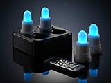 Auraglow Induktiv Aufladbares LED-Teelicht RGB Kerzen mit Farbänderung, 4 Stück - 5