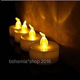 EMOTREE 18x LED Kerze Teelichter Elektrisch Fernbedienung Warmweiß Flackernd Flammenlos Licht - 5